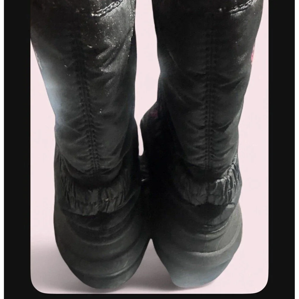 SOREL Women’s Black Red Tall Winter Snow Boots Size 5 Waterproof Drawcord